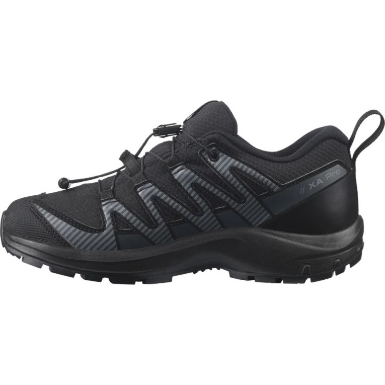 Black Salomon Xa Pro V8 CSWP Kids' Hiking Shoes | PH 47253G